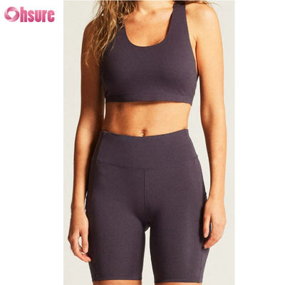 New Style Custom Activewear Hoogwaardige Yoga Wear Outdoor Sports Shorts Custom logo Fitness Sexy Cross Back Yoga BH