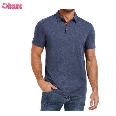 45%Bamboe 46%Polyester 9%Spandex Antibacteriële Deodorant Sneldrogend Stof Aanpassen Geprinte lange of korte mouwen Polo Shirt
