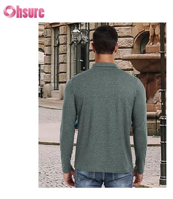 45%Bamboe 46%Polyester 9%Spandex Antibacteriële Deodorant Sneldrogend Stof Aanpassen Geprinte lange of korte mouwen Polo Shirt