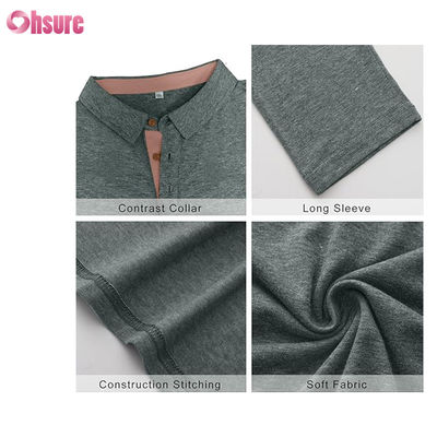 45%Bamboe 46%Polyester 9%Spandex Antibacteriële Deodorant Sneldrogend Stof Aanpassen Geprinte lange of korte mouwen Polo Shirt