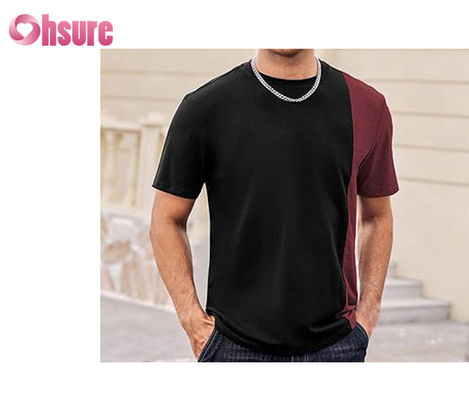 T-shirt met contrastpanel van hoge kwaliteit Opdruk met logo T-shirt Gemakkelijk te dragen Mode T-shirt