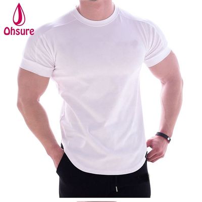 Casual Print Patroon Gebreide spierondersteuning Oefening Kleding voor mannen Bamboe Stof BoksenT-shirt Printing
