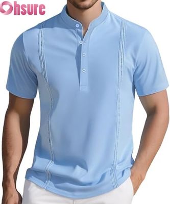 Heren Casual Henley T-Shirts Klassieke Knop Effen Kleur Zomer T-Shirts