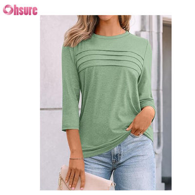 Drie kwartmouw fitness T-shirt katoenen tops Casual T-shirts O-Neck Vrouwen T-shirt Werksport T-shirt