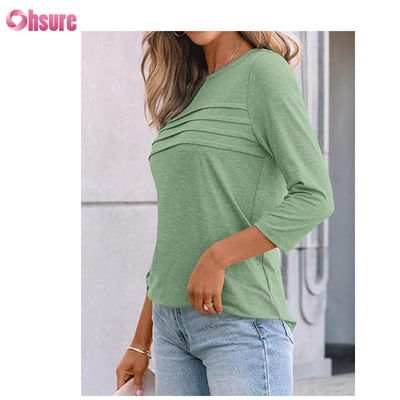 Drie kwartmouw fitness T-shirt katoenen tops Casual T-shirts O-Neck Vrouwen T-shirt Werksport T-shirt