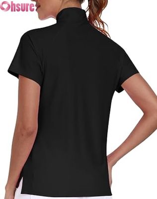 Dames Polyester van de fabrikant voor Polo T-shirts Ademende Golf Pickleball Tops Aangepast Logo Korte Mouwen Formele Kraag