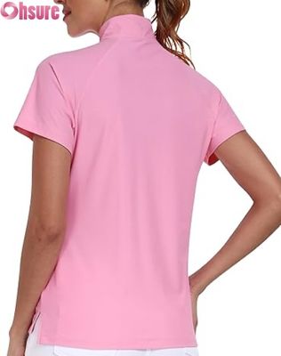 Dames Polyester van de fabrikant voor Polo T-shirts Ademende Golf Pickleball Tops Aangepast Logo Korte Mouwen Formele Kraag