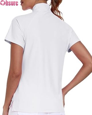 Dames Polyester van de fabrikant voor Polo T-shirts Ademende Golf Pickleball Tops Aangepast Logo Korte Mouwen Formele Kraag