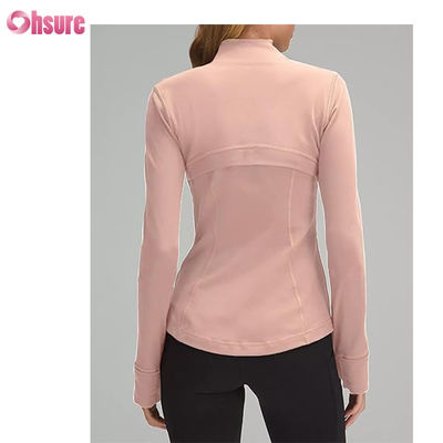 Aangepaste Logo Nieuwe Mode Effen Kleur Zakken Pullover Ritssluiting Vrije Tijd Sport Fitness Sweatshirt OEM Hoge Kwaliteit voor Dames