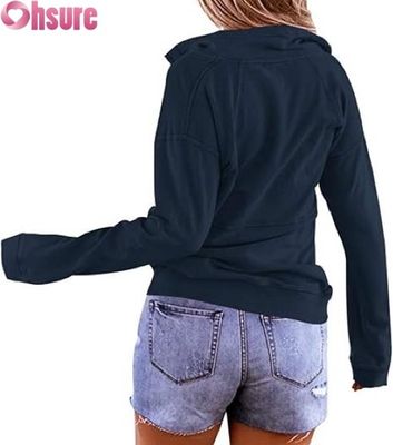 Dames Halve Ritssluiting Sweatshirt Casual Trui Fleece Hoodie OEM ODM Fabrikant