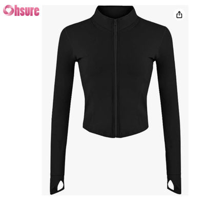 Aangepaste Logo Nieuwe Mode Effen Kleur Zakken Pullover Ritssluiting Vrije Tijd Sport Fitness Sweatshirt OEM Hoge Kwaliteit voor Dames