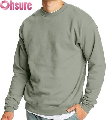 Mensen Basic Crewneck Sweatshirt Plain Pullover Fleece Custom Logo OEM