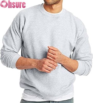 Mensen Basic Crewneck Sweatshirt Plain Pullover Fleece Custom Logo OEM