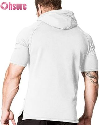 Hoodie met korte mouwen voor mannen Casual Pullover Hooded T-shirt OEM ODM Manufacturer