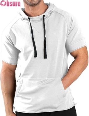Hoodie met korte mouwen voor mannen Casual Pullover Hooded T-shirt OEM ODM Manufacturer