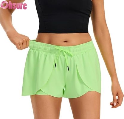Dames Flowy Rok Athletic Gym Fitness Shorts 2-in-1 Wrap Hardloopshorts met Zak Hoge Taille Sportkleding voor Yoga Workout