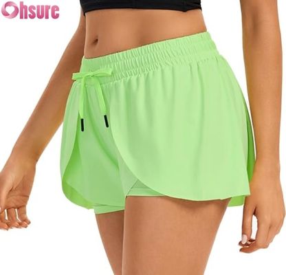 Dames Flowy Rok Athletic Gym Fitness Shorts 2-in-1 Wrap Hardloopshorts met Zak Hoge Taille Sportkleding voor Yoga Workout