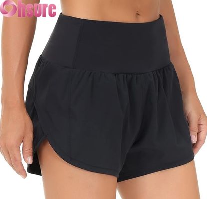Vrouwen High Waist Gym Shorts Snelle droog ademend Warm Shorts voor Yoga hardlopen Fitness-OEM Sportswear
