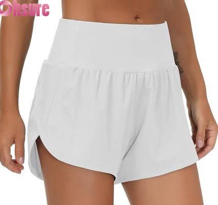 Vrouwen High Waist Gym Shorts Snelle droog ademend Warm Shorts voor Yoga hardlopen Fitness-OEM Sportswear