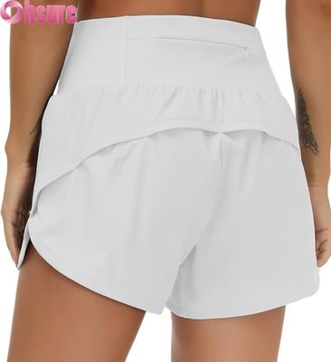 Vrouwen High Waist Gym Shorts Snelle droog ademend Warm Shorts voor Yoga hardlopen Fitness-OEM Sportswear