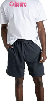2025 Training Heren Reflecterende Tape Trekkoord Taille Aangepaste Sport Gym Shorts Workout Shorts voor Heren