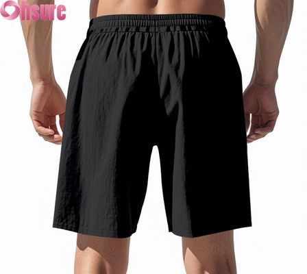 Mensen Lichte Linnen Casual Shorts Zomer Ademhalende Strandsport Loose Fit Middenlengte Elastische taille Comfortabel