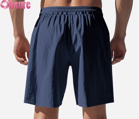Mensen Lichte Linnen Casual Shorts Zomer Ademhalende Strandsport Loose Fit Middenlengte Elastische taille Comfortabel