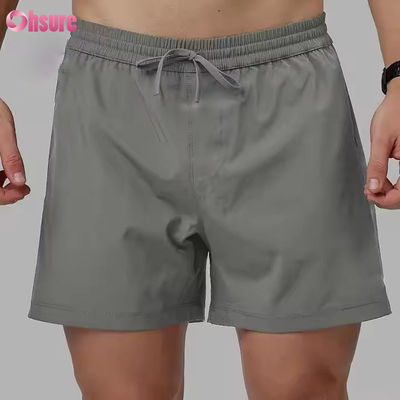 Op maat gemaakte hoogwaardige nylon spandex split zoom dubbele laag 5 in sport 2 in 1 gym hardloopshorts voor heren