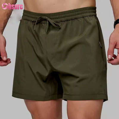 Op maat gemaakte hoogwaardige nylon spandex split zoom dubbele laag 5 in sport 2 in 1 gym hardloopshorts voor heren