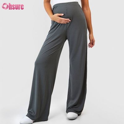 Trackbroek Stof Gym Kleding Rechte Losse Jogger Broek Dames Recht Zwangere Joggingbroek Gebreide Stof Casual