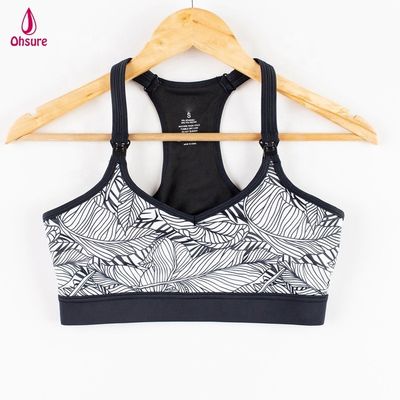 2021 Nieuwe Nylon Spandex Vrouwen Verzorgingsvriendelijke Activewear Draadloze Borstvoeding BH Moederschap Sport BH voor Moederschap