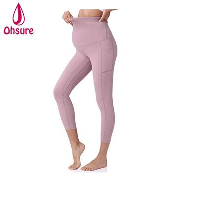 Zachte Nylon Zwangere Vrouwen Zwangerschapsleggings Dames Actieve Leggings Dames Broeken Zwangere Leggings