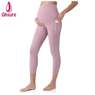 Zachte Nylon Zwangere Vrouwen Zwangerschapsleggings Dames Actieve Leggings Dames Broeken Zwangere Leggings