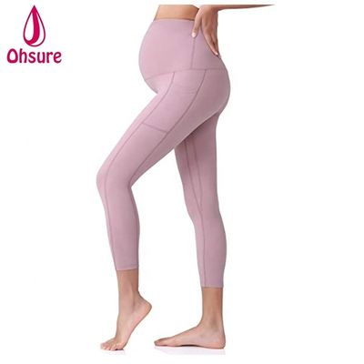 Zachte Nylon Zwangere Vrouwen Zwangerschapsleggings Dames Actieve Leggings Dames Broeken Zwangere Leggings