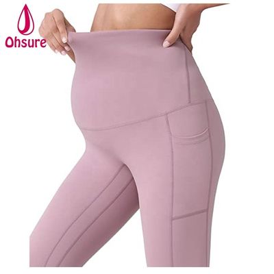 Zachte Nylon Zwangere Vrouwen Zwangerschapsleggings Dames Actieve Leggings Dames Broeken Zwangere Leggings