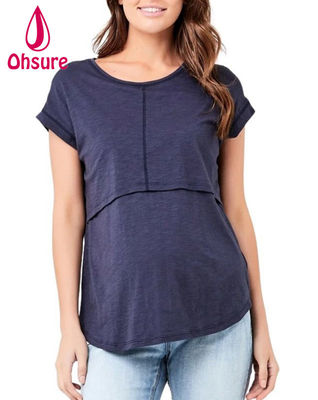 Milieuvriendelijke bamboe borstvoeding top Duurzame zwangerschap t-shirt