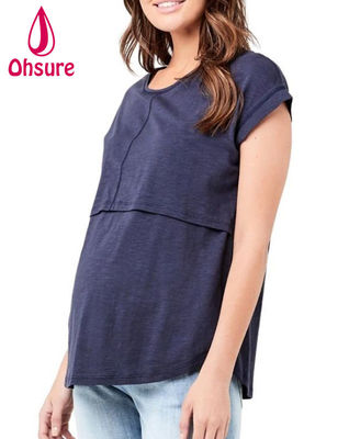 Milieuvriendelijke bamboe borstvoeding top Duurzame zwangerschap t-shirt