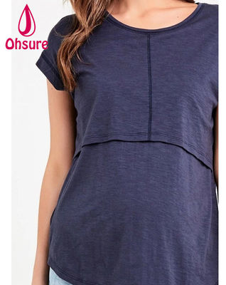 Milieuvriendelijke bamboe borstvoeding top Duurzame zwangerschap t-shirt
