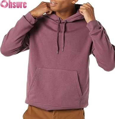 Heren Casual Effen Kleur Lange Mouw Trui Hoodie met Trekkoord Sport Zak Aangepaste Mode Sweatshirt