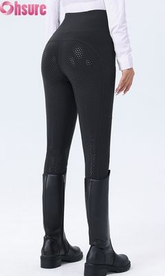 Op maat gemaakte rijbroek met hoge tailleband, anti-slip siliconen rijbroek, jodhpurs voor paardrijoutfit