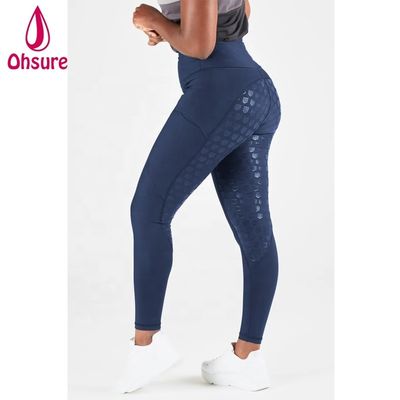Navy Blue Winter Silicone Paardrijden broek Tights Vrouwen Paardrijden Jodhpur Ruiter Legging broek met zak