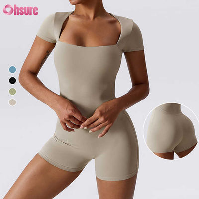 Solid color High quality gym sportpak voor vrouwen Zachte en comfortabele breistof Casual stijl boven de knie Lengte Top