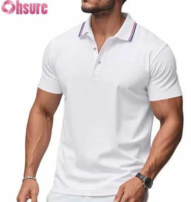 OEM Custom Logo Afdrukken Heren Polo Shirts Zomer Kantoor Gym Werkkleding Casual Blanco Bedrukt XS-2XL Effen Patroon Gebreid