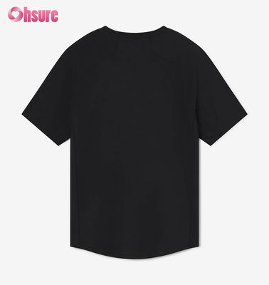 Custom Mensen Gym T-Shirt Snelle Droog Training Top Ademhalende Raglan Sleeve Lichtgewicht Polyester Spandex-300gsm Stof