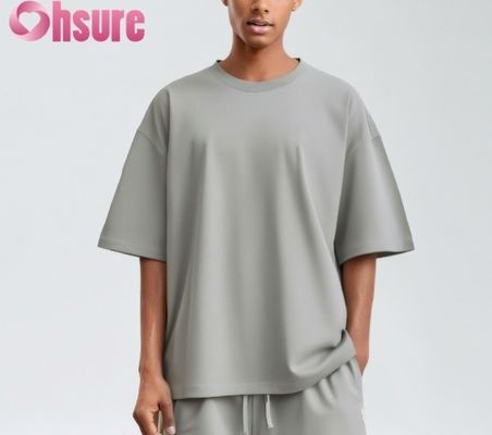 2025 Premium katoenen T-shirt voor mannen Casual Regular Fit Soft Breathable Solid Pattern Gebreide Stoffen Groothandel