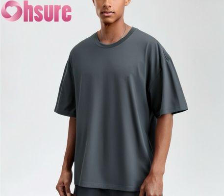 2025 Premium katoenen T-shirt voor mannen Casual Regular Fit Soft Breathable Solid Pattern Gebreide Stoffen Groothandel