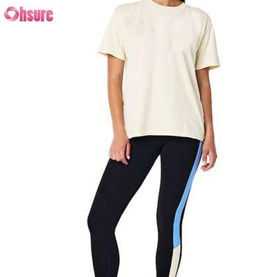 2025 Hoge kwaliteit Vrouwen Meisjes Premium Cotton Crewneck Sport Dagelijks dragen-snel-drogen Ademhalend Verbergen Buik Stof-Maatregelen X-XXL