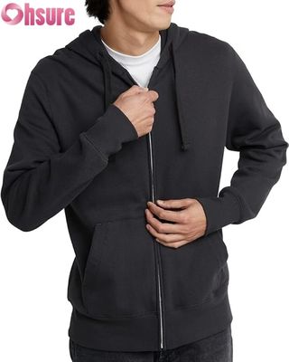 Hoge Kwaliteit Custom Logo Heren Hoodie Zweetbroek Trainingspak Set Grijs Effen Patroon Katoen Zakken Eenvoudige Effen Stijl