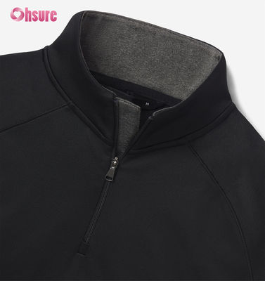 Hoge Kwaliteit Custom Borduurwerk Oversized Heren Crew Neck Sweatshirt 2XL 100% Katoen French Terry Quarter Zip Hoodie