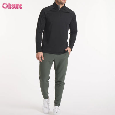 Hoge Kwaliteit Custom Borduurwerk Oversized Heren Crew Neck Sweatshirt 2XL 100% Katoen French Terry Quarter Zip Hoodie